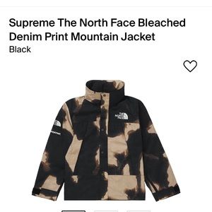 Supreme®/The North Face® Bleached
Denim Print Mountain Jacket